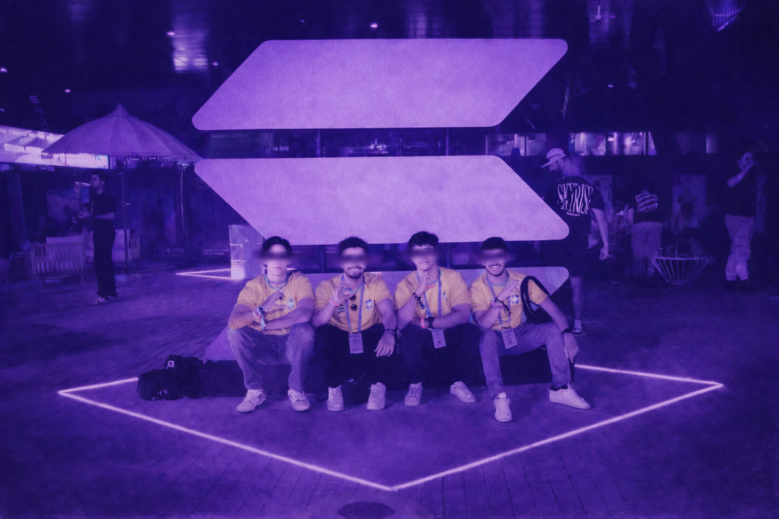 The four Cloak Privacy Corp. founders at Solana Breakpoint